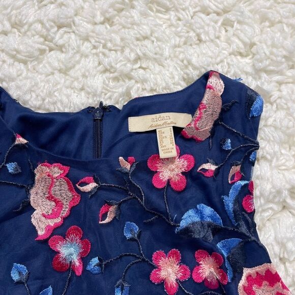 Aidan by Aidan Mattox Sleeveless Embroidered Floral Sheath Dress - Picture 4 of 7